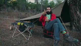 Solo Tarp Camping Under A Tree - ASMR