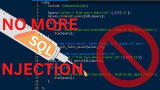 How to secure PHP code to prevent SQL injection | AoC2022 DAY16