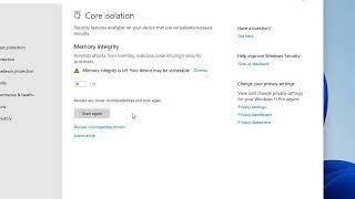 Fix: Can’t turn on Memory Integrity in Windows 11