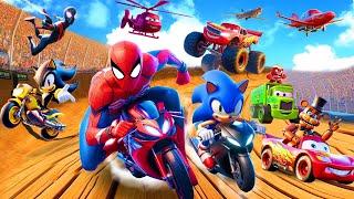 GTAV SPIDER-MAN 2, THE AMAZING DIGITAL CIRCUS, THE SHIN SONIC TAPES Join in Epic New Stunt Racing