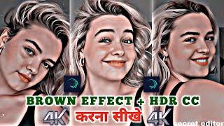 How to edit Brown effect + HDR CC  In Alight motion || Full Tutorial Vedio || Secret editor