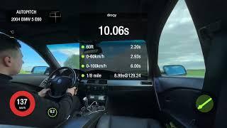 BMW 5 E60 3.0D AT RWD 2004 STAGE-1. 0-200 acceleration