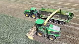 GPS häckseln im Oderbruch 2024 John Deere 9700i mit Zürn Profi Cut 700 Agrardienst R&F Voß GbR