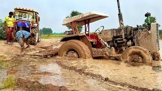 Tractor Stuck in Deep MUD | Massey Ferguson 265 | Ford 3600 1979 | Ford 3600 for helping