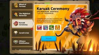 Karuak Ceremony Event! Rise of Kingdoms Gameplay  #rokf2p