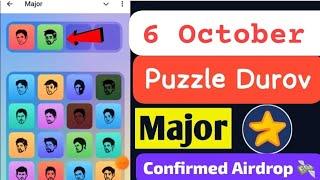 6 October Major Puzzle durov Solved Today || Major Daily Combo Card 6 October