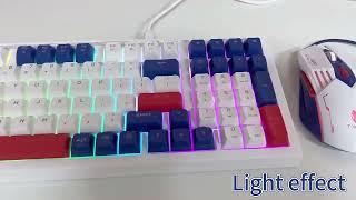 TF610 esport 6D 3600 DPI mouse and keyboard set 98 Keys layout  feel colorful backlight keyboard