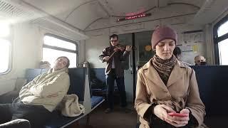 Awesome Russian Railroad Violin Player