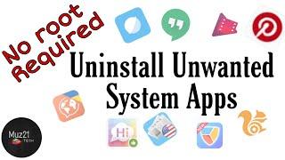 How to uninstall system apps without root | Muz21 Tech