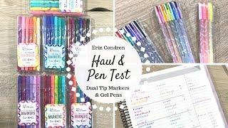 Erin Condren Haul & Pen Test | NEW Dual Tip Markers & Gel Pens |