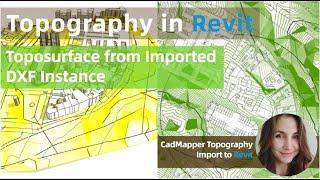 CadMapper Topography Import. TopoSurface in REVIT from imported DXF Instance