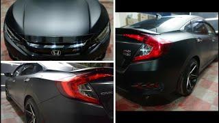 Full Wrap in 10 minutes - Honda Civic - Matte Black