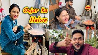 Bhabhi Ne Chulhe Pe Banaya Gajar Ka Halwa️ | Vinay Thakur Vlogs