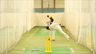 Colin bowling the swing bowler practicing his skills