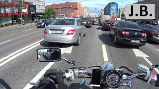 Motorcycle driving in Moscow Garden Ring