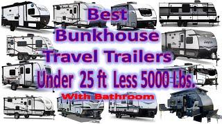 Best Bunkhouse Travel Trailers Under 25 Feet Under 5000 Pounds #camper