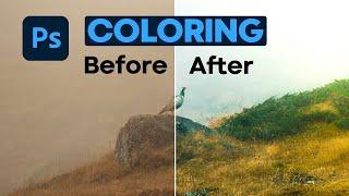 Simple COLOR GRADE Trick To Make Your Photo|#photoshop