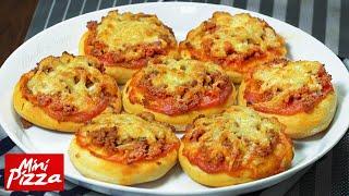 Mini Pizza Recipe | Mini Pizza Bites | Quick and Easy Beef Pizza with pizza sauce.