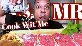 ASMR Come Cook With Me   Cast Iron NY Strip Steak