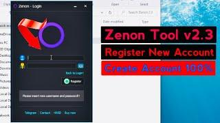 Zenon Unlock Tool 2.3/2.4 Register New Account | Zenon Tool New Id Password Create | Latest Version