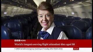 Bette Nash passes away (USA/(Global)) - UK News - 28/May/2024