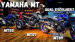 Comparativo Yamaha MT: Descubra as Diferenças entre MT-03, MT-07 e MT-09!