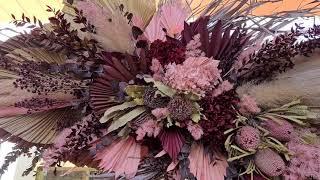 Huge dried flower installation!