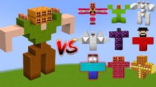 TITAN VILLAGER vs All Minecraft Bosses - Minecraft Mob Battle