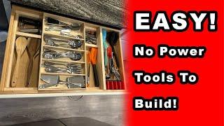 Add 50% More Drawer Storage! Easy Build With No Power Tools!