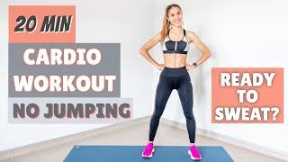 20 MIN FAT BURN CARDIO WORKOUT - NO JUMPING // no equipment | The Fashion Jogger