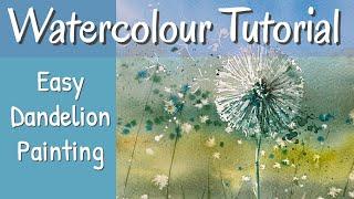 How To Paint A Dandelion Clock - Easy Watercolour Tutorial