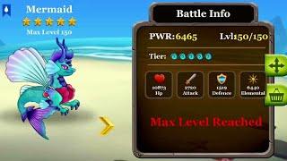 BOSS MERMAID DRAGON MAX LEVEL 150 (TOURNAMENT REWARD) | DRAGON VILLAGE - City Sim Mania