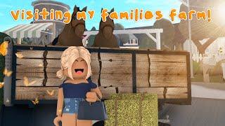 VISITING MY FAMILIES FARM! *TORNADO IS COMING??* | Roblox Bloxburg Roleplay | *WITH VOICE*