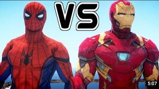 Spider man vs Iron man Superheroes Battle