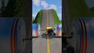 School bus VS Chain | Beamng.Drive  #beamngdrive #beamngaccidents #automobile #shorts