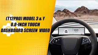 Tlyard T12 Pro Model 3 & Y 8.8 Inches Front Camera Carplay Instrument Cluster