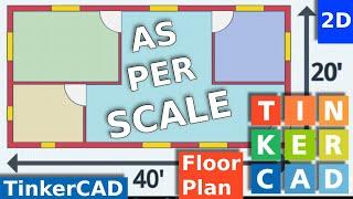 Create a Scaled 2D Floor Plan in Tinkercad - Tinkercad Floor Plan (Complete Tutorial!)