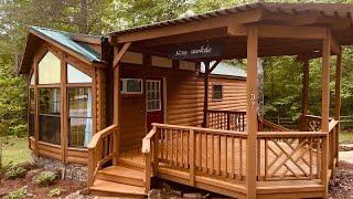 The Coziest Trailhead Cabins Tiny House Living with Amazing Deck