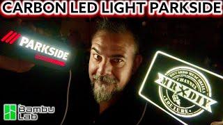 Come ho creato una Parkside carbon look led light, fai da te, con la Bambulab X1C Stampante 3D. luce