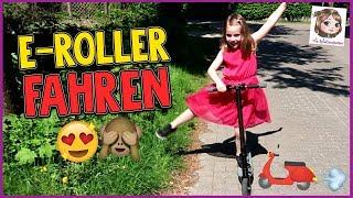 E-Scooter - Hannah fährt zum 1. Mal auf einem elektrischen Roller! - MegaWheels Elektro-Scooter S1