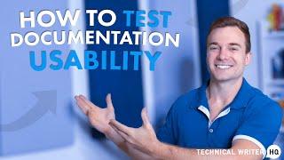 How to Test Documentation Usability