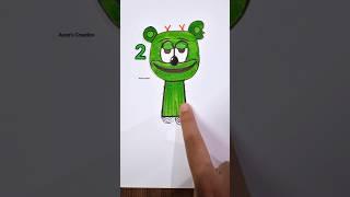 Which one is correct eyes of Gummy bear?? #sprunki #cartoon #game #papercraft #shorts