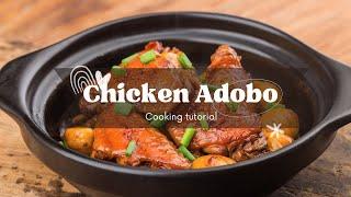 Cooking Chicken Adobo w/Noodles |  Cook with me | フィリピンの料理 