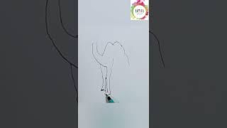 how to draw camel I easy cartoon drawing | #youtubeshorts #youtubevideo #shortvideo #shorts