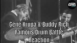 Drummer reacts to Gene Krupa & Buddy Rich Famous Drum Battle