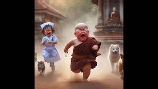 Cute baby monk  #shorts #status #cute #tech official