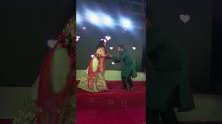 Dance in marriage function.Couple dance on sangeet.Wedding function.