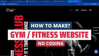 How to Make GYM / Fitness Trainer Website using Elementor? Yoga website WordPress 2024 [No Coding]