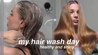 my hair care routine for shiny healthy hair