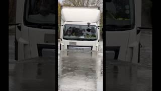 Nicely Done… #SlowandSteady #HGV #DAF #Wading #RiverCrossing #DEEPWater #UK #WinterUK Foryou